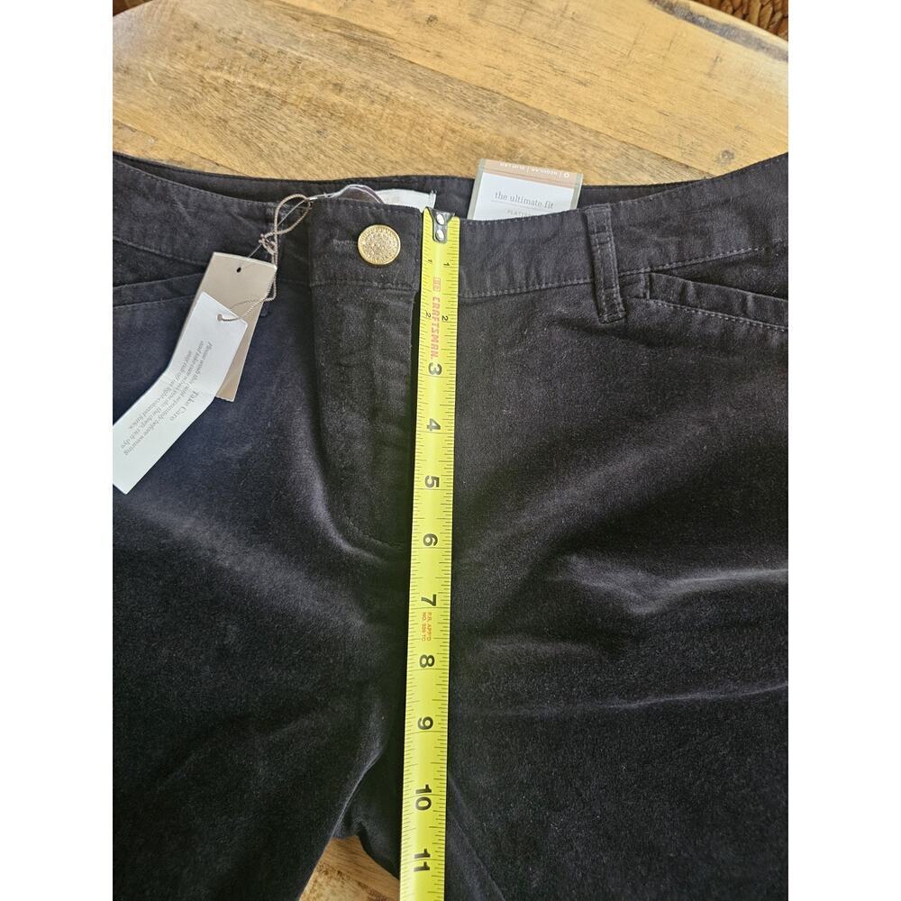 NWT Chico's Size 0 (S/4) Black Ultimate Fit Velveteen Slim Leg Pants Stretch $89 - Picture 5 of 7